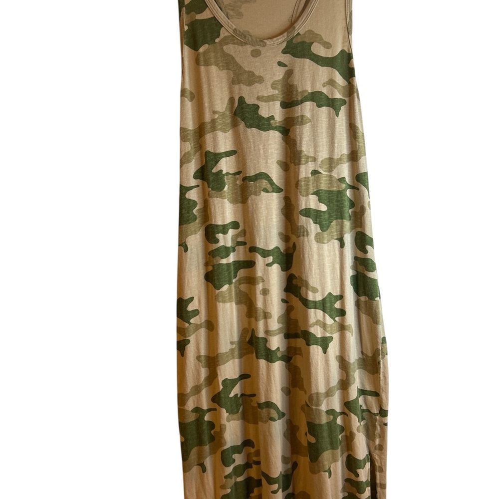 Sundry Beige Camouflage Maxi Dress